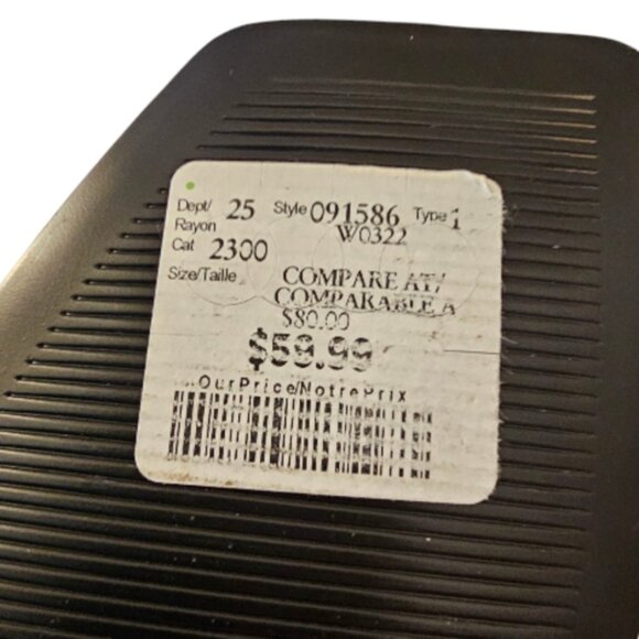 Black Nine West Women's Glass Stone Heel Sandals - Picture 9 of 10